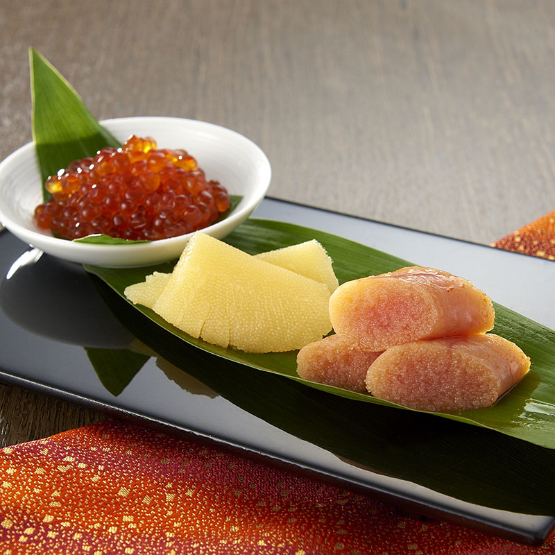 70007 【冷凍】博多・福さ屋 味楽セット(明太子・味付数の子・醤油いくら詰合) SR-50J