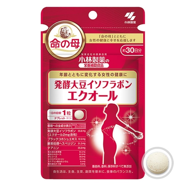 小林製薬 小林製薬の栄養補助食品 発酵大豆イソフラボン エクオール 30粒: 健康食品 | 杏林堂オンラインショップ