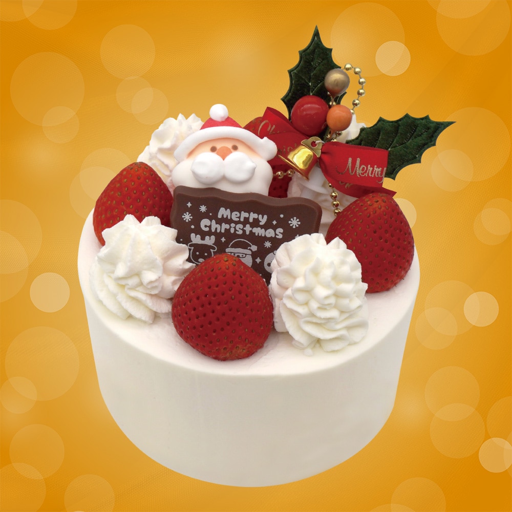 【K110】 アトリエソレイユ クリスマス苺のデコレーションケーキ 4号