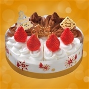 【Y56】 ヤマザキ クリスマス 苺とチョコの切れてるケーキ 6号